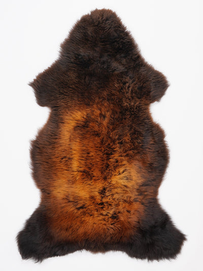 "Rusty" flerfärgat fårskinn XL