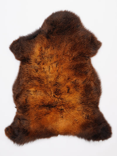 "Rusty" flerfärgat fårskinn M