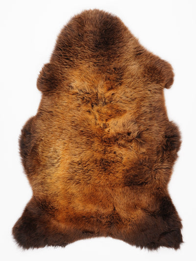 "Rusty" flerfärgat fårskinn L