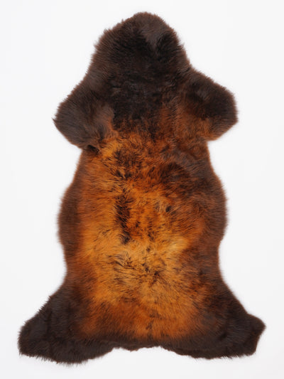 "Rusty" flerfärgat fårskinn XL