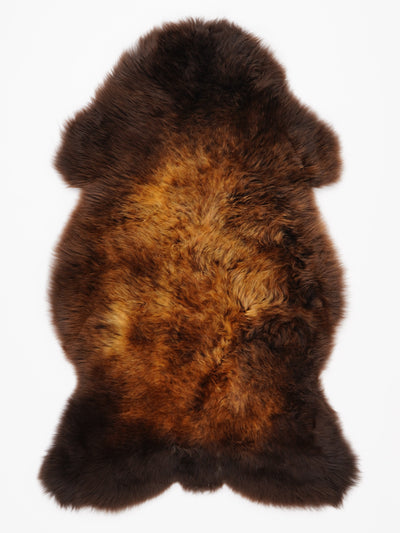 "Rusty" flerfärgat fårskinn XL