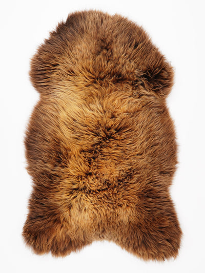 "Rusty" flerfärgat fårskinn XL