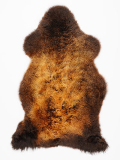 "Rusty" flerfärgat fårskinn L