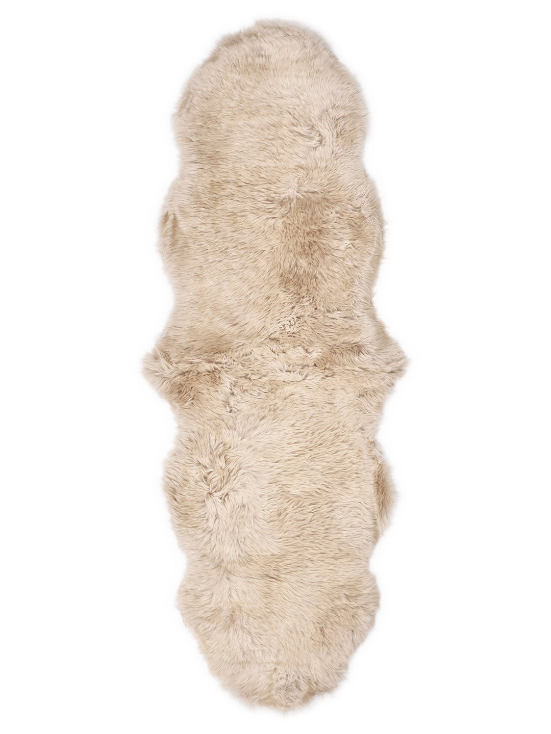 Dubbelt fårskinn från Nya Zeeland 180 × 60 cm – Beige