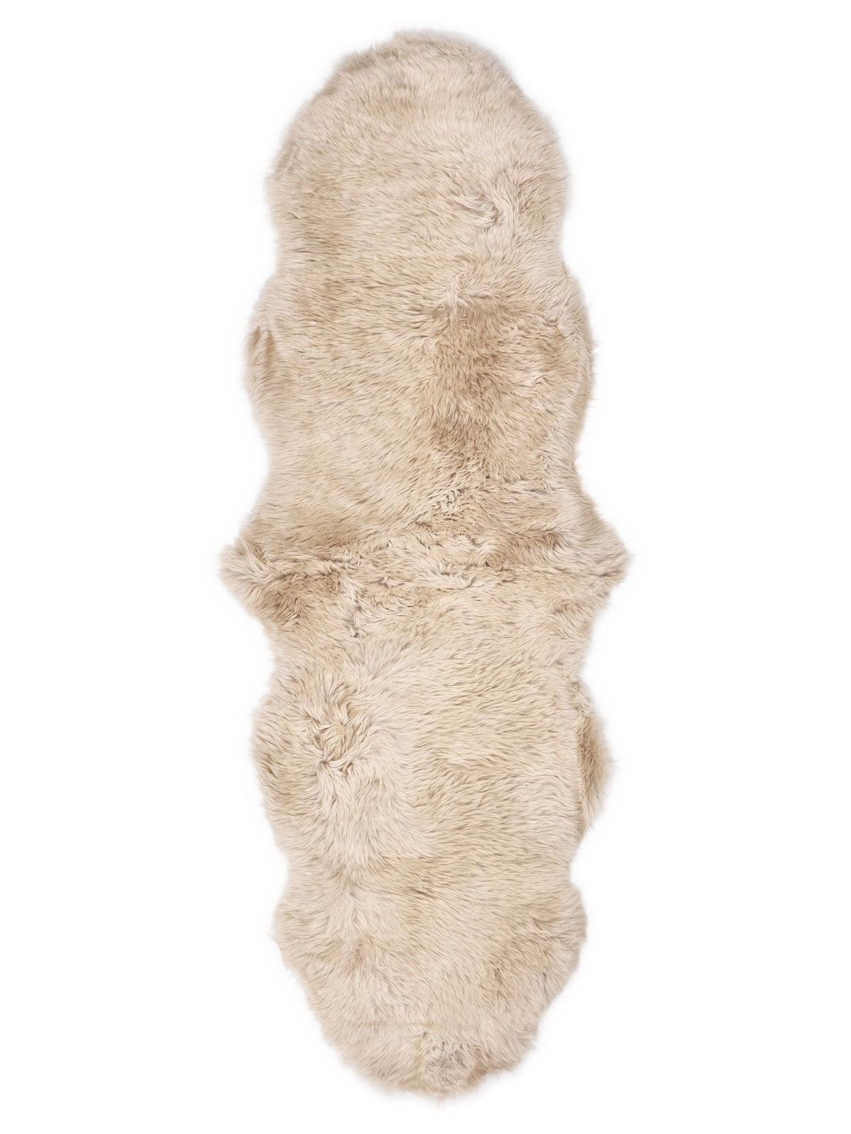 Dubbelt fårskinn från Nya Zeeland 180 × 60 cm – Beige