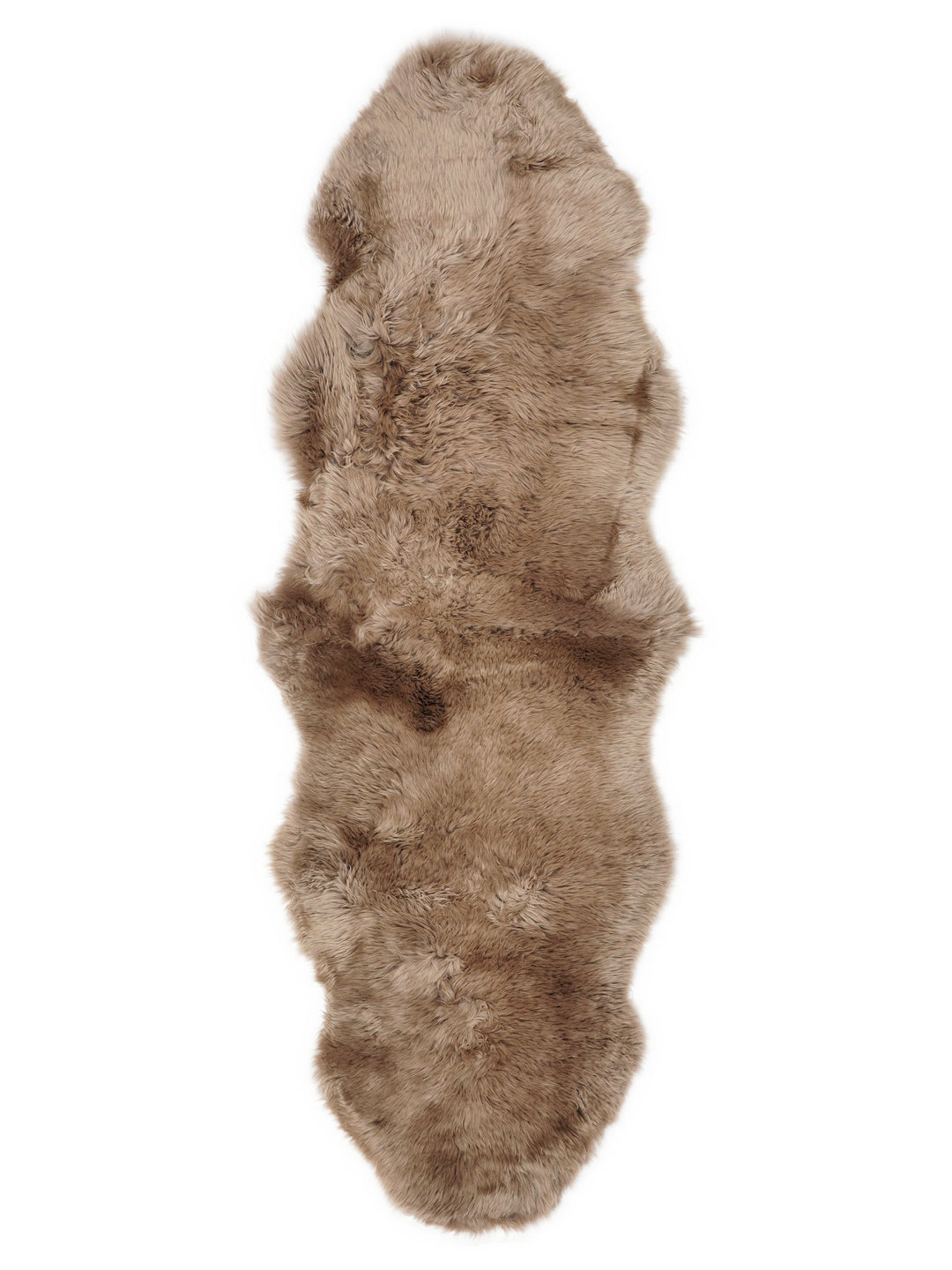 Dubbelt fårskinn från Nya Zeeland 180 × 60 cm – Mokka