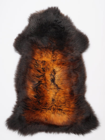 "Rusty" flerfärgat fårskinn XL