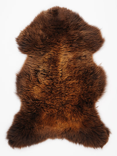 "Rusty" flerfärgat fårskinn XL