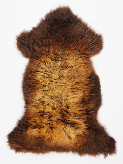 "Rusty" flerfärgat fårskinn XL